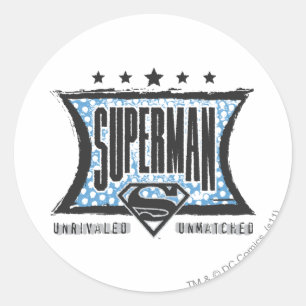 Sticker Rond Superman sans égal, sans égal
