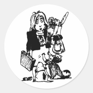 Sticker Rond Supermom : Une Maman Qui Fait Tout Ça