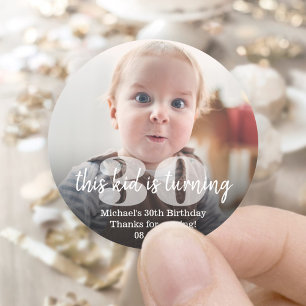 Sticker Rond Superposition de photo moderne "Cet enfant" pour a