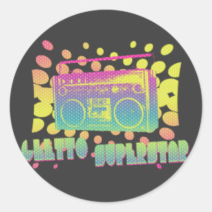 Sticker Rond Superstar de ghetto