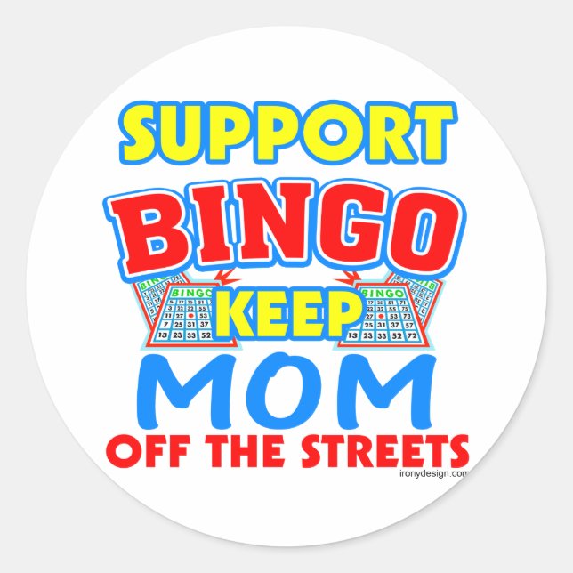 Sticker Rond Support Bingo Maman (Devant)