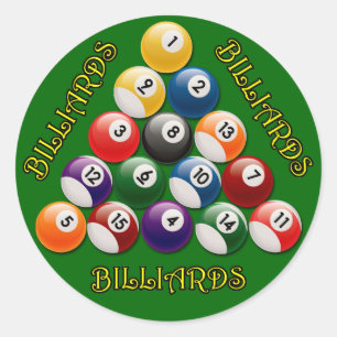 STICKER ROND SUPPORT DE BILLARDS