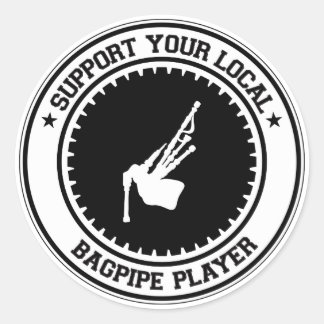 Sticker Rond Support de votre lecteur Bagpipe local
