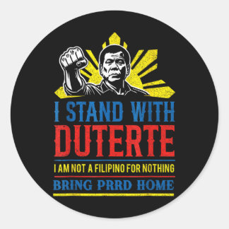 Sticker Rond Support Duterte Stand Avec Duterte Free Duterte