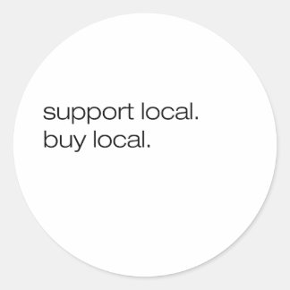 Sticker Rond Support Local Acheter Local