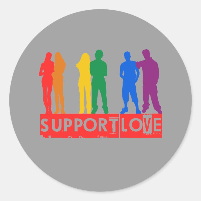 Sticker Rond Support Love (Devant)