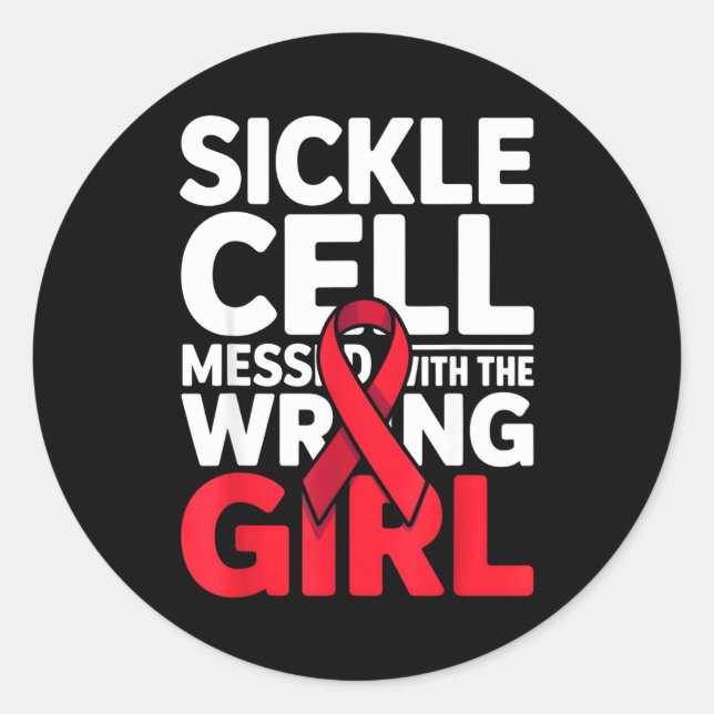 Sticker Rond Support Messed Wrong Sickle Warrior Cell (Devant)