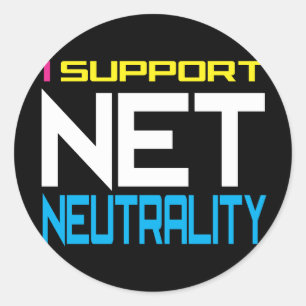 Sticker Rond Supporter la neutralité du Net