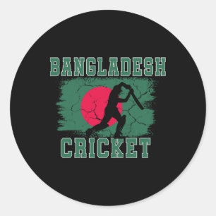 Sticker Rond Supporters de cricket du Ngladesh Drapeau du Nglad