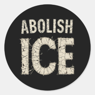 Sticker Rond Supprimer la protestation en gras ICE - droits de