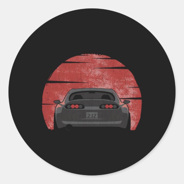 Sticker Rond Supra noir 2Jz (Devant)