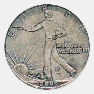 Sticker Rond Sur Disc golf, nous faisons confiance
