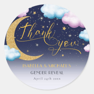 Sticker Rond Sur la lune, le Merci de la révélation du genre