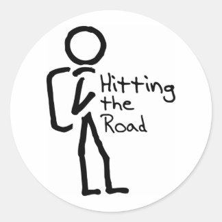 Sticker Rond Sur la route