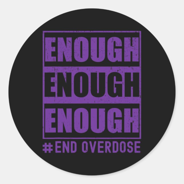 Sticker Rond Surdose de sensibilisation suffisamment de surdose (Devant)