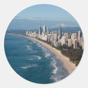 Sticker Rond Surfers Paradise Gold Coast Queensland Australie