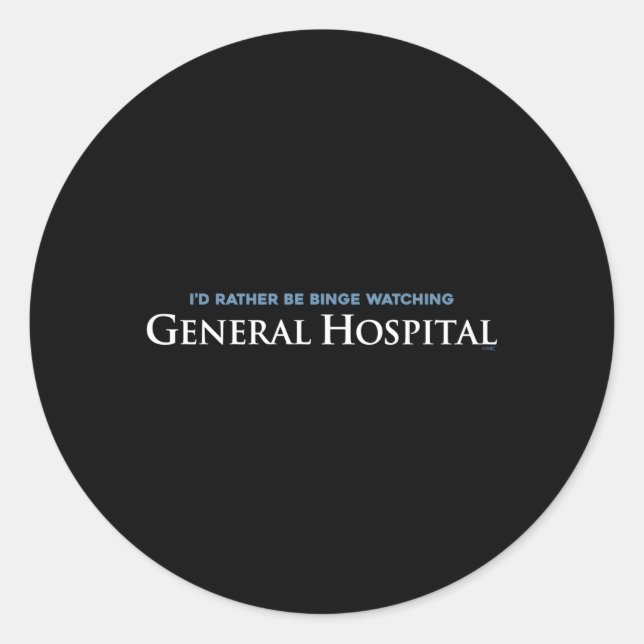 Sticker Rond Surveillance des fentes de l'hôpital général (Devant)