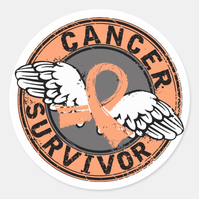 Sticker Rond Survivant 14 Cancer de l'estomac (Devant)
