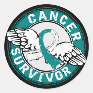 Sticker Rond Survivant 14 Cancer du col utérin
