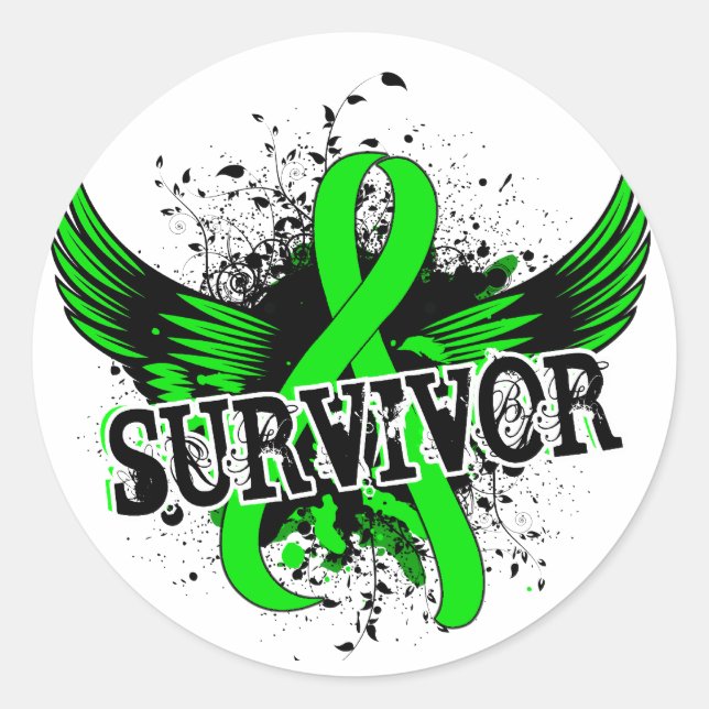 Sticker Rond Survivant 16 Lymphome non-Hodgkin (Devant)