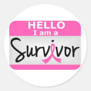 Sticker Rond Survivant 24.png de cancer du sein