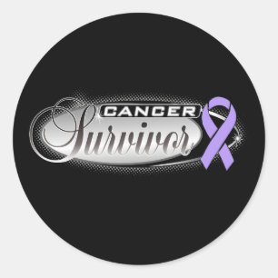 Sticker Rond Survivant de Cancer