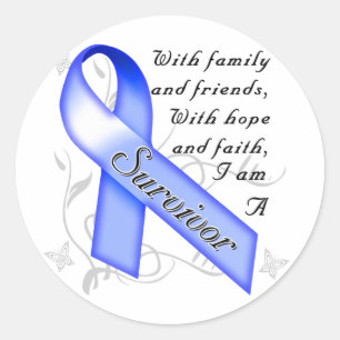 Sticker Rond Survivant de cancer du colon