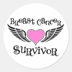 Sticker Rond Survivant de cancer du sein