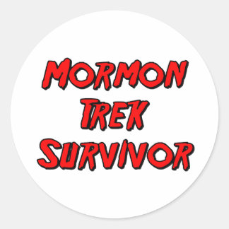 Sticker Rond Survivant de Mormon Trek