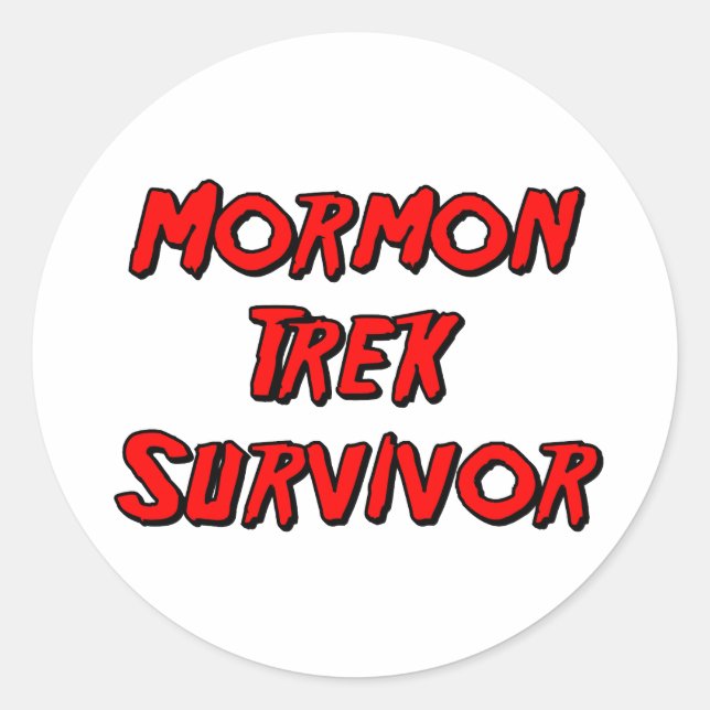 Sticker Rond Survivant de Mormon Trek (Devant)