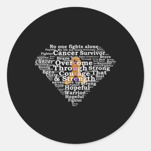 Sticker Rond Survivant du cancer de l'enfance Superhero