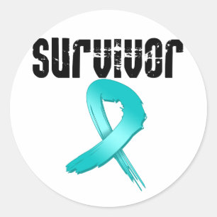 Sticker Rond SURVIVANT du cancer du col