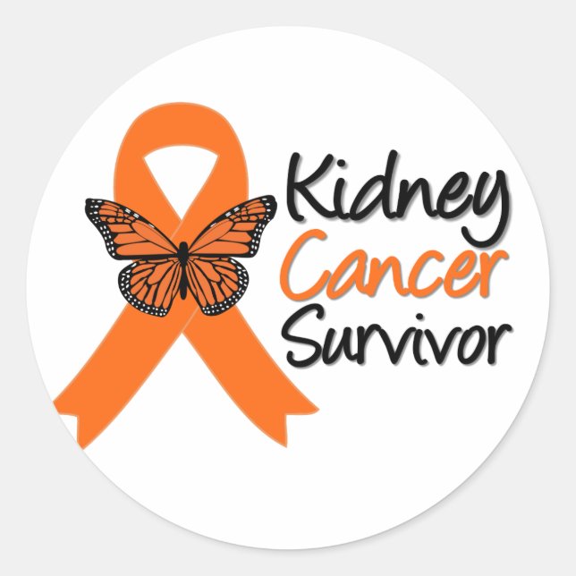 Sticker Rond Survivant du cancer du rein (Devant)