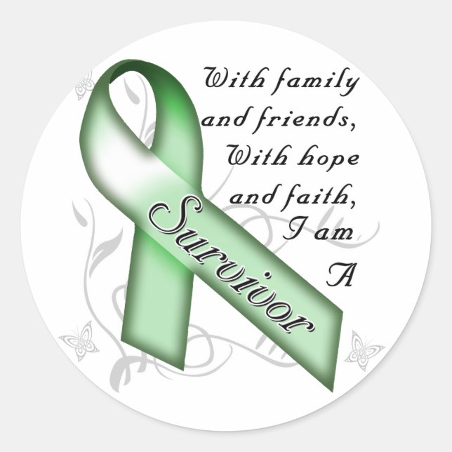 Sticker Rond Survivant du cancer du rein (Devant)