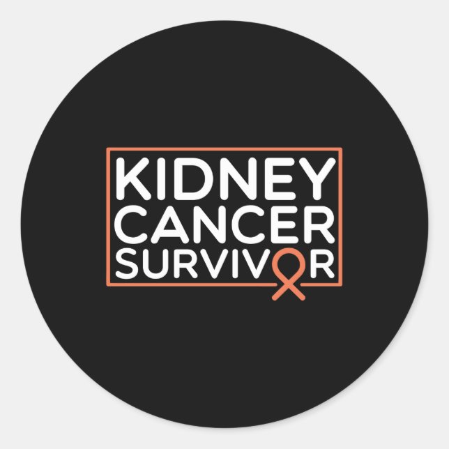 Sticker Rond Survivant du cancer du rein (Devant)