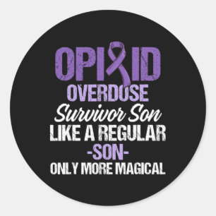 Sticker Rond Survivant du guerrier de sensibilisation à la surd