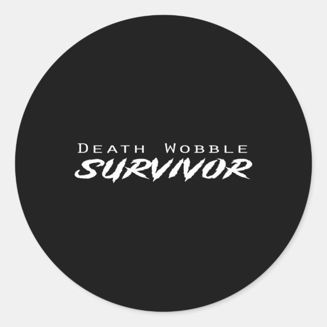Sticker Rond Survivant du tourbillon de la mort (Devant)