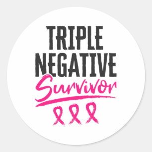 Sticker Rond Survivant Négatif Tnbc Sensibilisation au cancer d