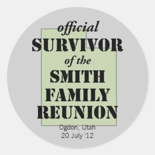 Sticker Rond Survivant officiel (vert)