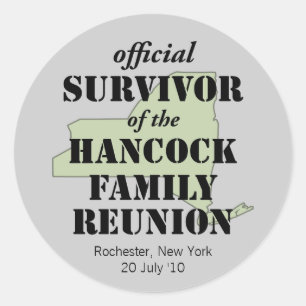 Sticker Rond Survivant officiel (vert)