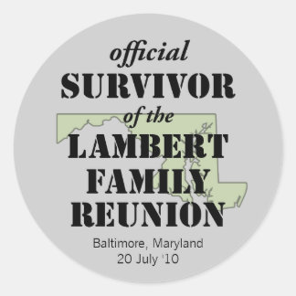 Sticker Rond Survivant officiel (vert)