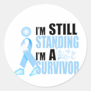 Sticker Rond Survivant toujours de cancer de la prostate