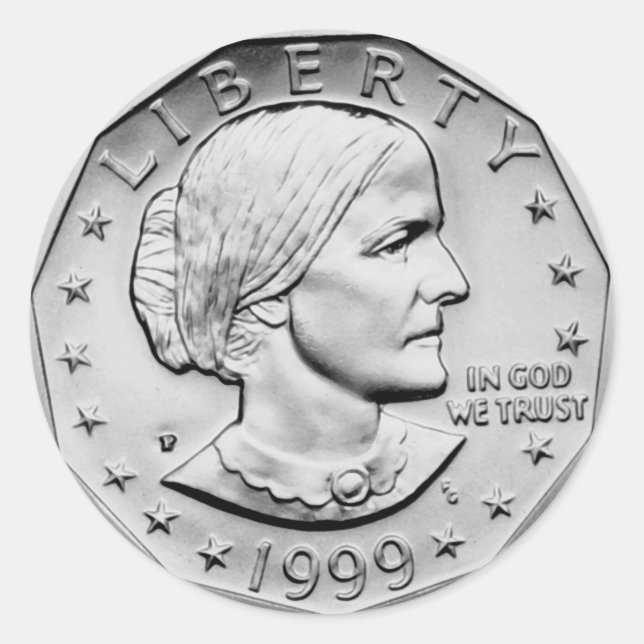 Sticker Rond Susan B Anthony dollars (Devant)