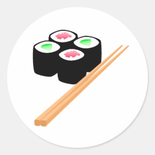 Sticker Rond Sushi