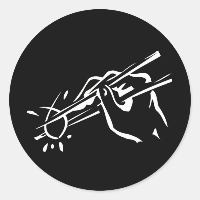 Sticker Rond Sushi athée ! (ichthys) (Devant)