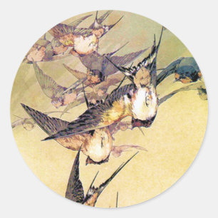 Sticker Rond Swallows