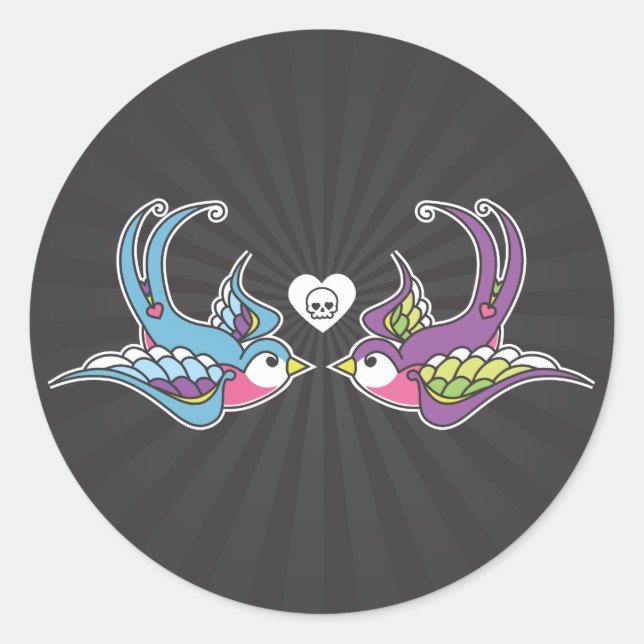 Sticker Rond Swallows (Devant)