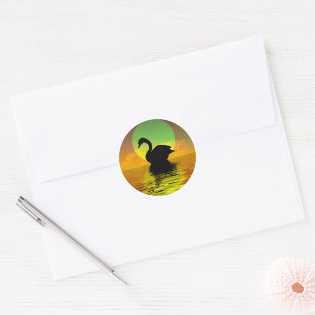 Sticker Rond Swan (Enveloppe)