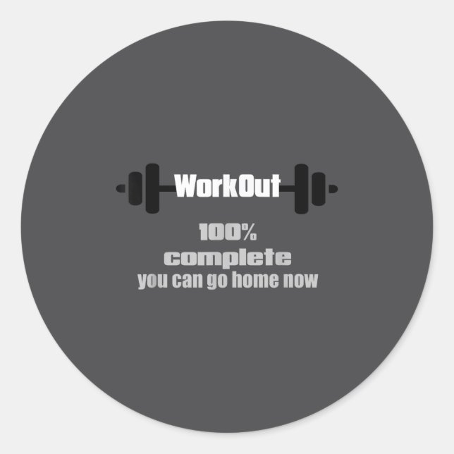 Sticker Rond Sweat Activated Motivational Workout Complete Gym  (Devant)