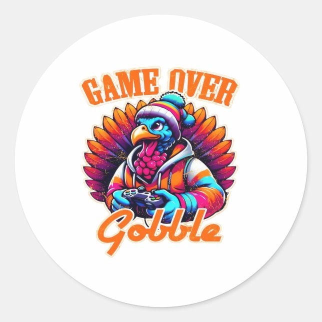 Sticker Rond Sweat - shirt à capuche Stylisé Turquie Gamer avec (Devant)